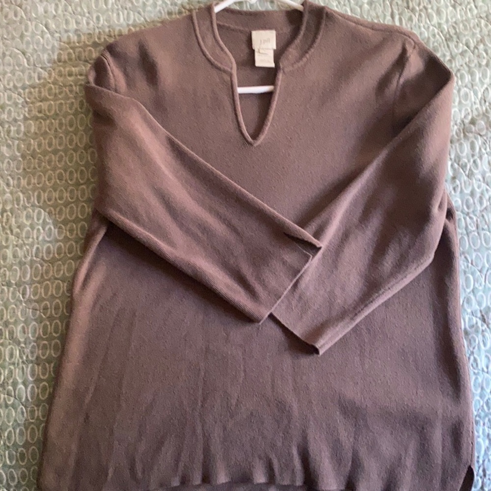 Mocha 3/4 length heavy knit J.Jill medium